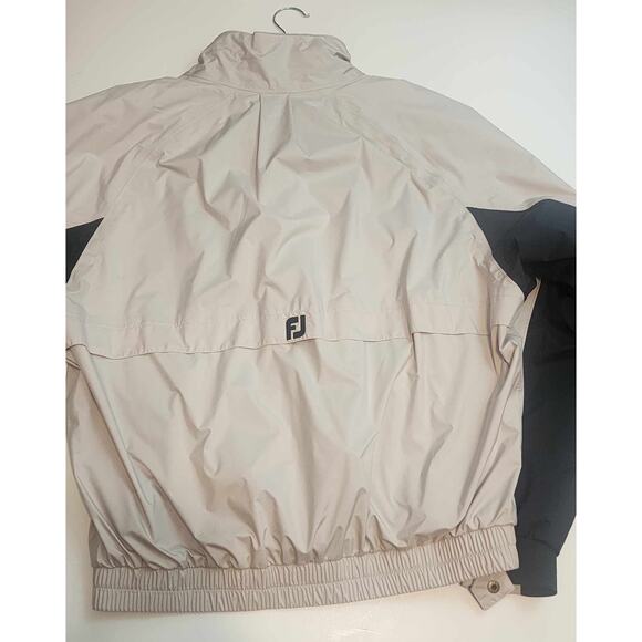 Dryjoys Footjoy Golf Rain Jacket - Large - Beige - Zip - Picture 6 of 6